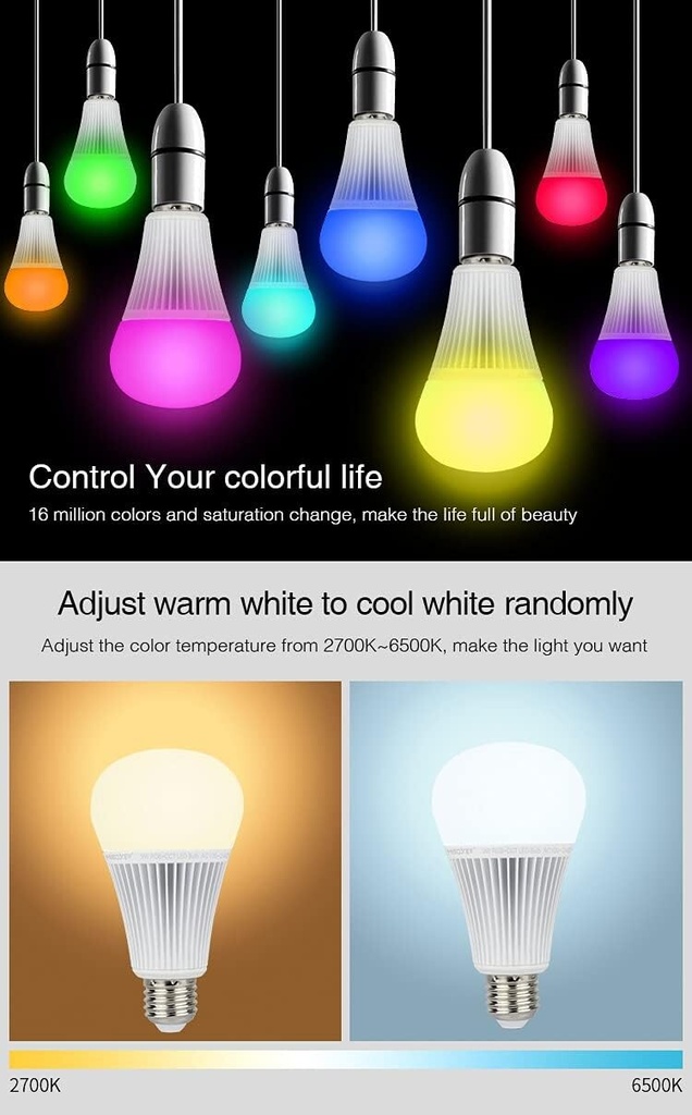 Mi-Light FUT012 9W RGB+CCT (2,4G, DMX512) - Image 2