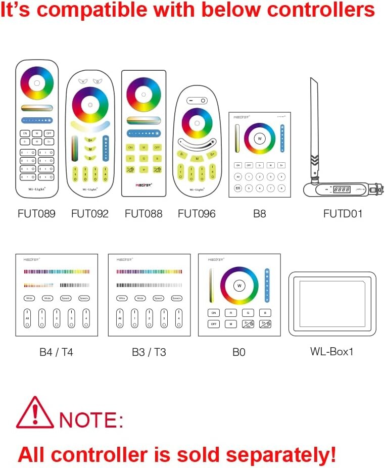 Mi-Light FUT012 9W RGB+CCT (2,4G, DMX512) - Image 7
