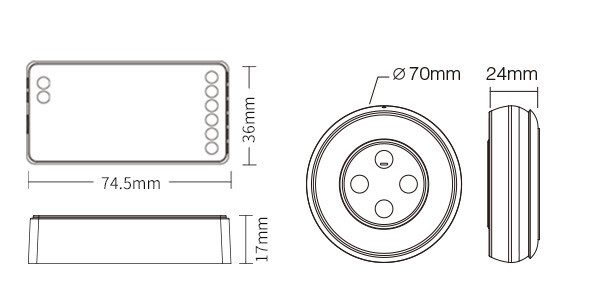 Mi-light FUT035SA+ Dual White LED Controller Kit (2.4GHz) - Image 6