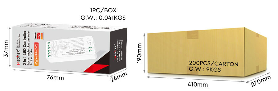 Mi-Light FUT035Z+ 2 in 1 LED Controller (Zigbee 3.0 +2.4G + Push) - Image 4
