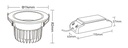 Mi-Light FUT071 12W Anti-glare RGB+CCT LED Downlight (2.4GHz + DMX512) - Image 3