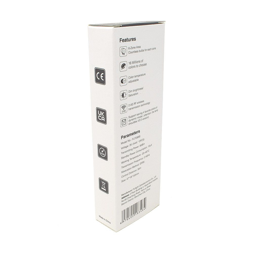 Mi-Light FUT089S RGB+CCT Remote (6 Zone, 2.4G RF) - Image 7
