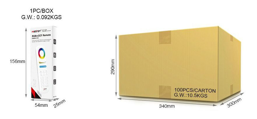 Mi-Light FUT089Z RGB+CCT Remote (Zigbee 3.0) - Image 10