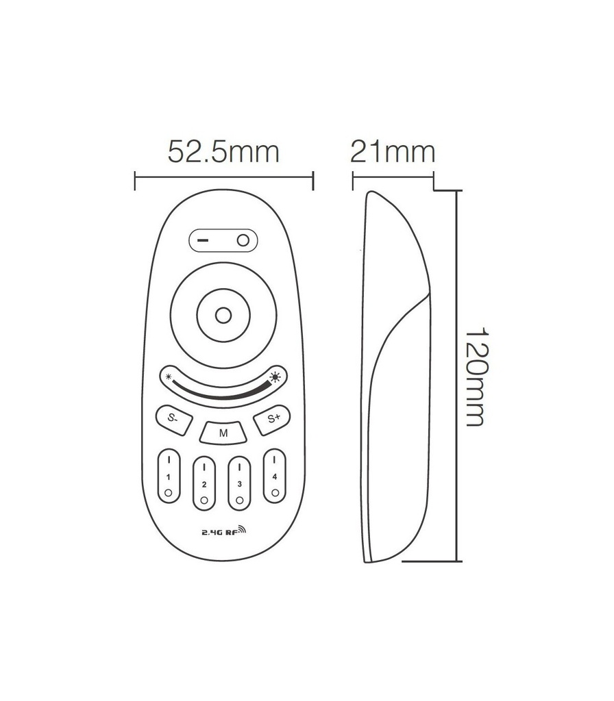 Mi-light FUT096 4-Zone Touch RF RGBW Remote (2.4G) - Image 4