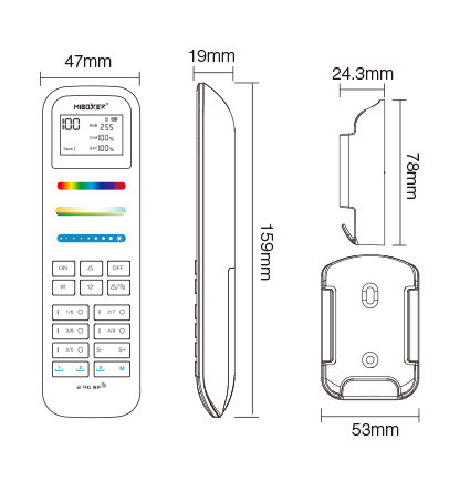 Mi-Light FUT100 100-Zone RGB+CCT Remote - Image 6
