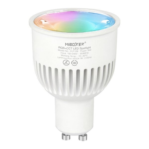 Mi-Light FUT106 GU10 6W RGB+CCT LED Spot Light (2.4G) - Image 2