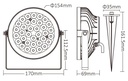 Mi-Light FUTC03ZR 15W RGB+CCT LED Garden Light (Zigbee 3.0 + 2.4G) - Image 5
