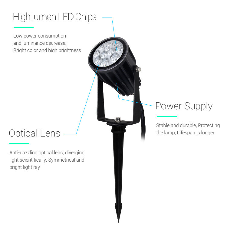 Mi-Light FUTC04ZR Garden light 6W RGB+CCT (Zigbee 3.0 + 2.4G) - Image 9