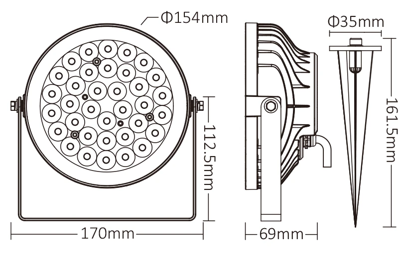 Mi-Light FUTC05 25W RGB+CCT LED Garden Light (2.4G) - Image 6