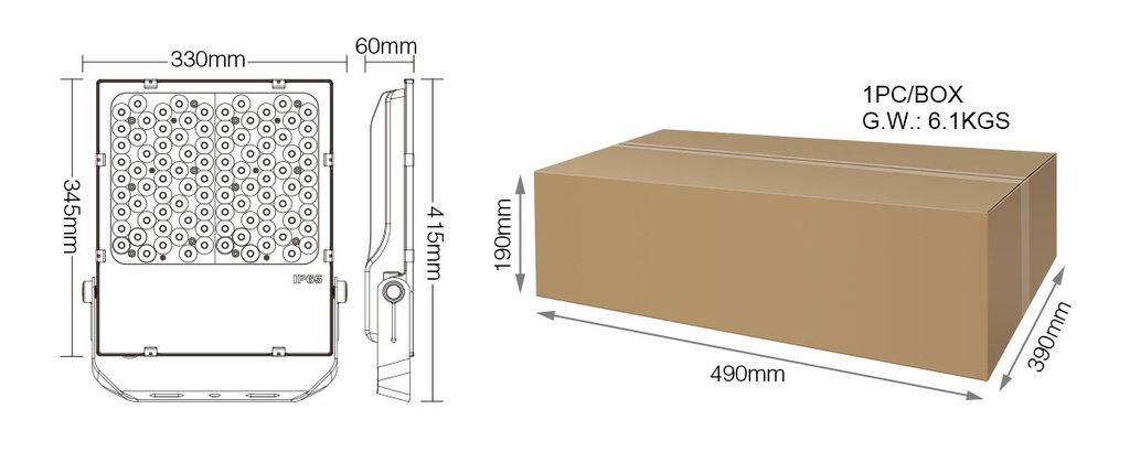 Mi-Light FUTC07 100W RGB+CCT LED Garden Light (2.4G) - Image 5