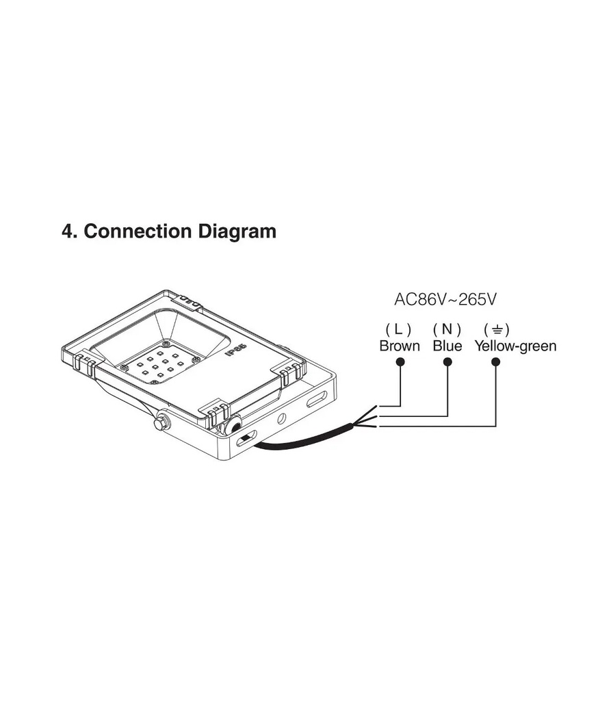 Mi-Light FUTT07 100W RGB+CCT Floodlight (2.4GHz) - Image 5