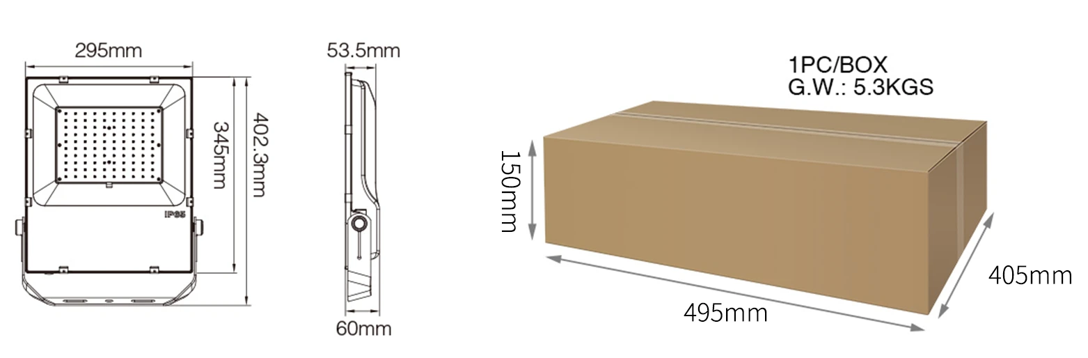 Mi-Light FUTT07ZR 100W RGB+CCT LED Floodlight (Zigbee 3.0 + 2.4G) - Image 6