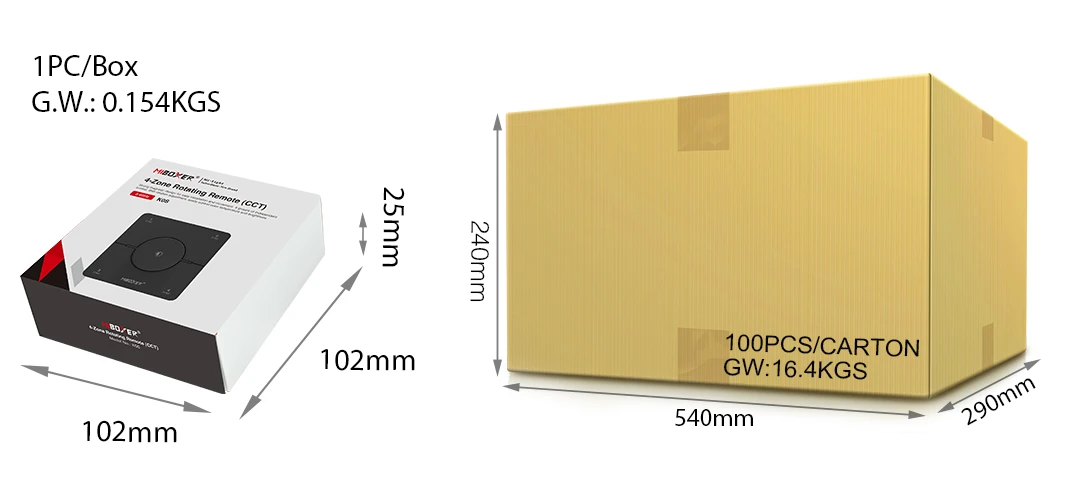 Mi-Light K0SB 4 Zone CCT Rotating Panel Remote (2.4GHz) - Image 7