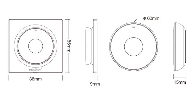 Mi-Light K2 Mini Remote Black (2.4GHz) - Image 7