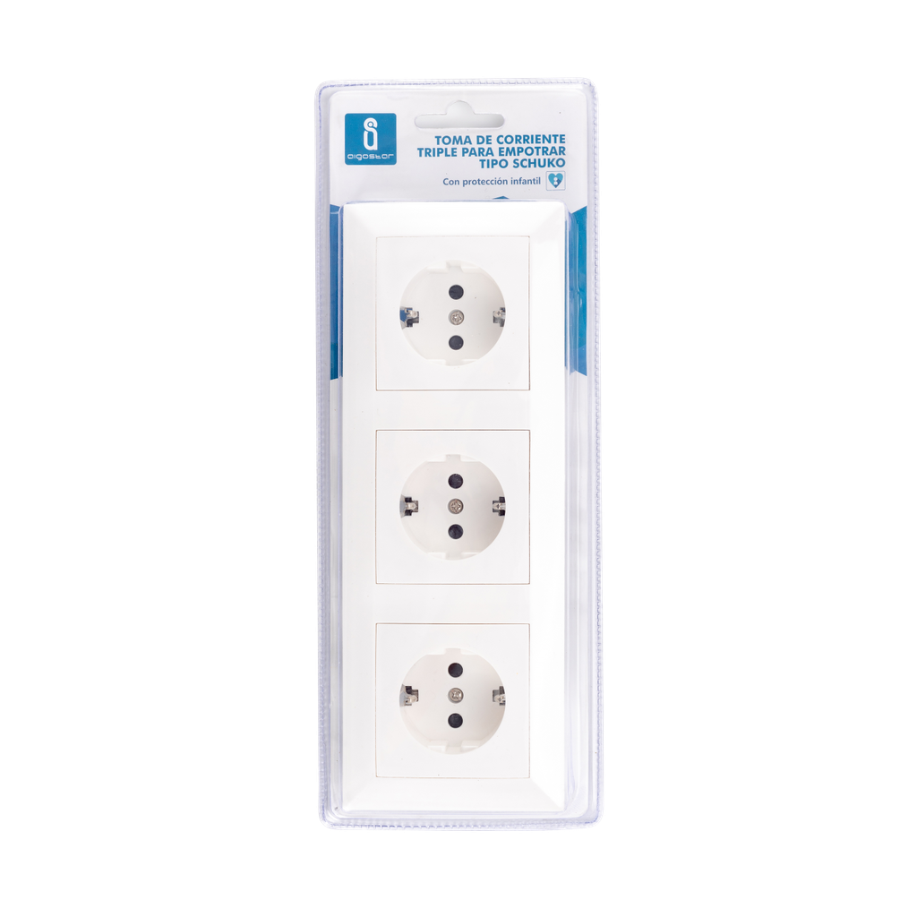 3-way flush-mounted schuko socket - Image 2