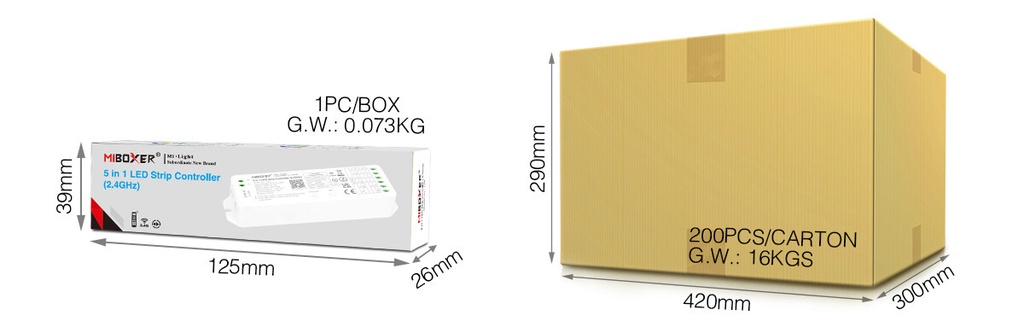 Mi-Light LS2 5 in 1 LED Strip Controller (2.4GHz DMX512) - Image 5
