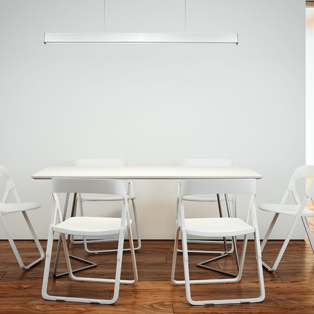 40W LED Linear suspension light 4000K silver UGR - Image 3