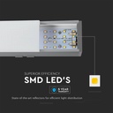 40W LED Linear suspension light 4000K silver UGR - Image 7