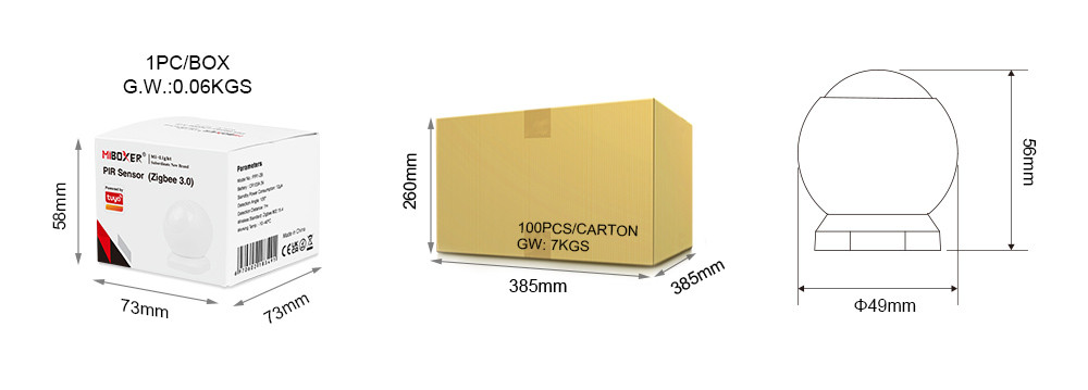 Mi-light PIR1-ZB PIR Sensor (Zigbee 3.0) - Image 5