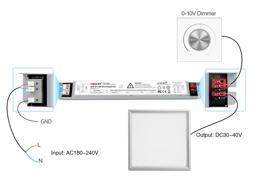 Mi-light PL1 40W 0/1~10V Dimming Driver (2.4G) - Image 5