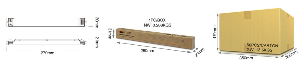 Mi-light PL1 40W 0/1~10V Dimming Driver (2.4G) - Image 7