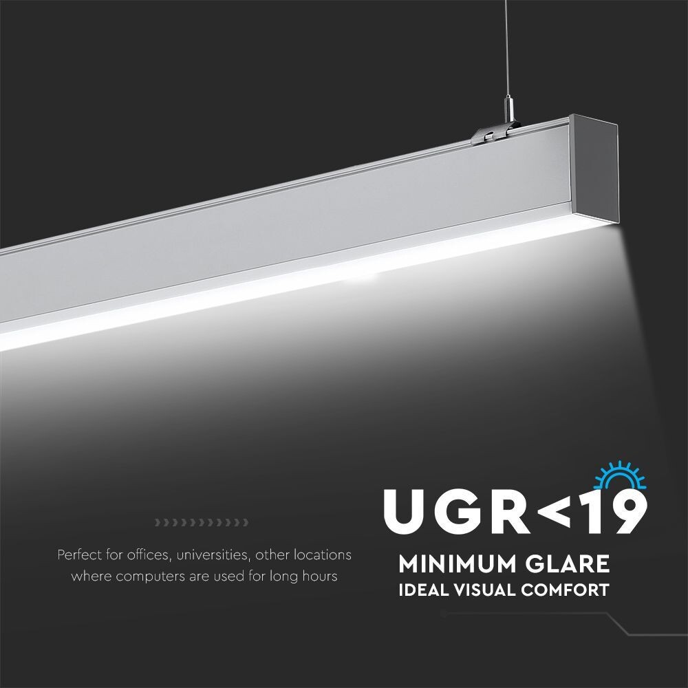 40W LED Linear suspension light 4000K silver UGR - Image 9