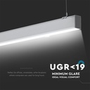 40W LED Linear suspension light 4000K silver UGR - Image 9