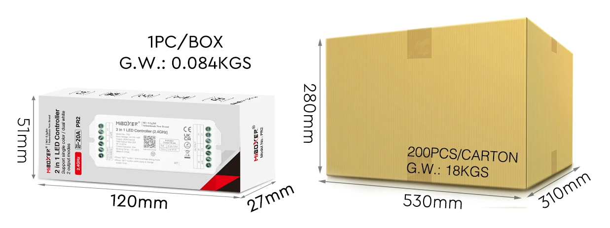 Mi-Light PR5 5 in 1 LED Controller max 20A (2.4GHz, DMX512) - Image 5