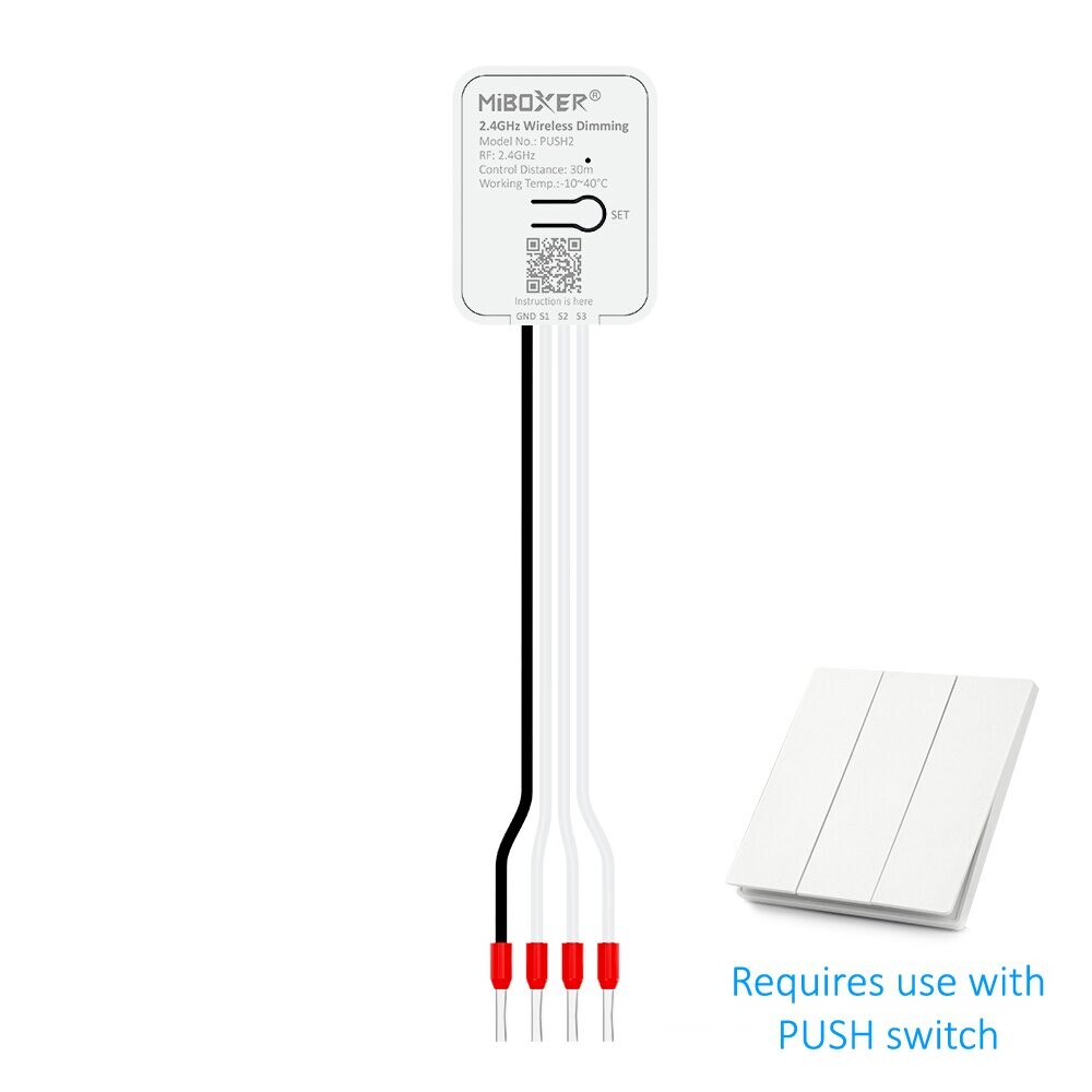 Mi-Light PUSH2 2.4GHz Wireless Dimming (RGB+CCT) (2.4GHz) - Image 2