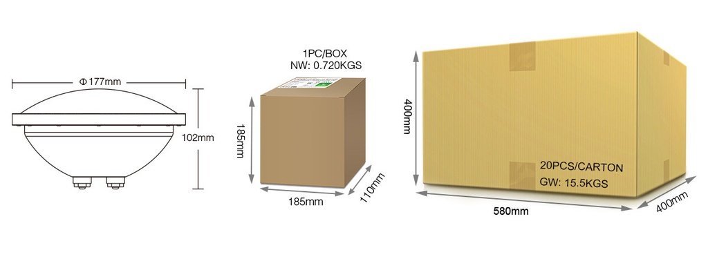 Mi-Light PW01 27W RGB+CCT PAR56 LED Pool Light (LoRa 433MHz) - Image 5