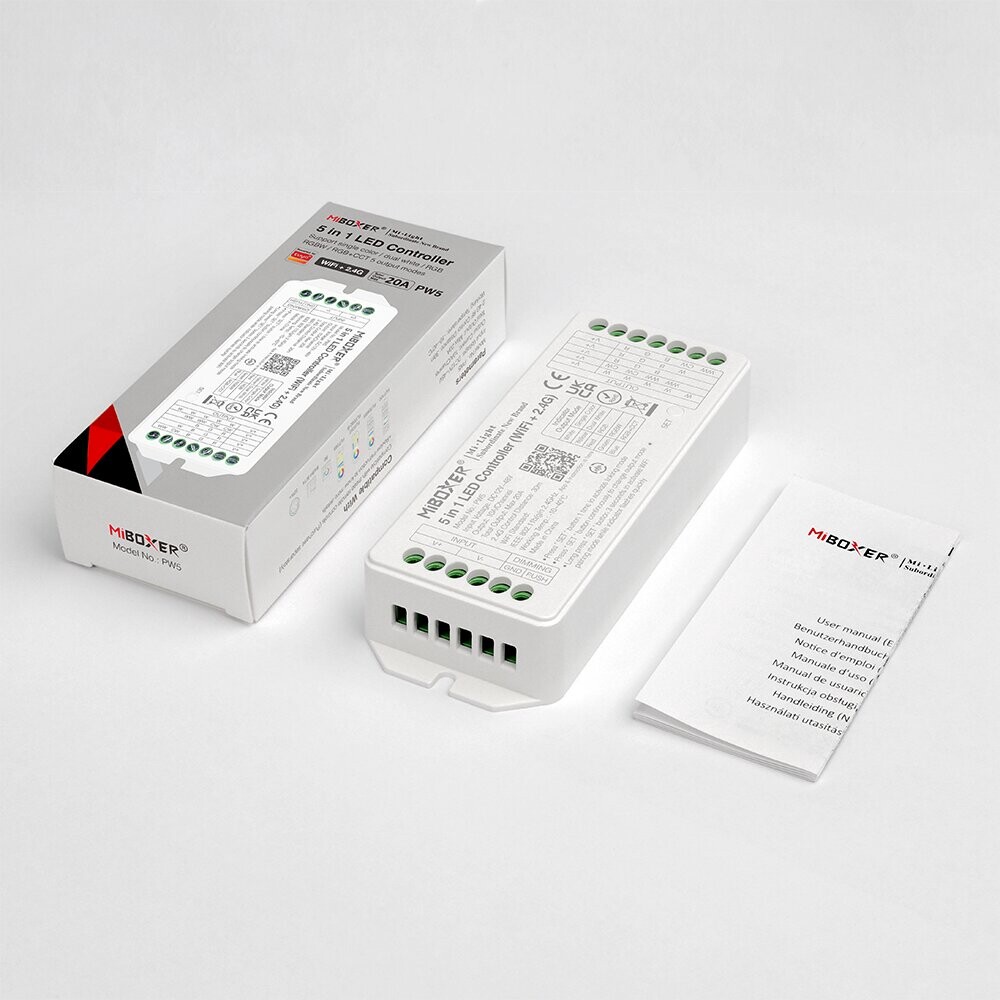 Mi-Light PW5 5 in 1 LED Controller Max 20A (WiFi+ 2.4G + Push + DMX512) - Image 2