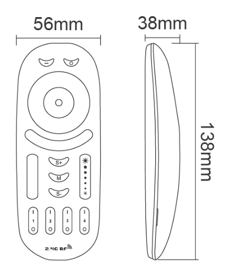 Mi-Light RGB + CCT RF remote control 4-zone FUT092 - Image 7