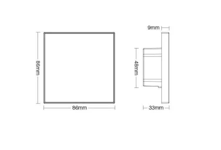 Mi-light T2 CCT wall controller touchpanel 4 zones 2.4Ghz 230V - Image 7