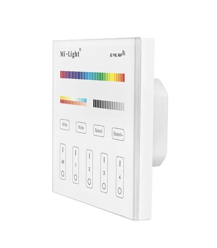 Mi-light T4 RGB+CCT wall controller touchpanel 4 zones 2.4Ghz 230V - Image 2