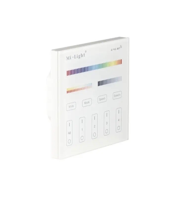 Mi-light T4 RGB+CCT wall controller touchpanel 4 zones 2.4Ghz 230V - Image 3