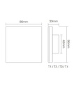 Mi-light T4 RGB+CCT wall controller touchpanel 4 zones 2.4Ghz 230V - Image 5