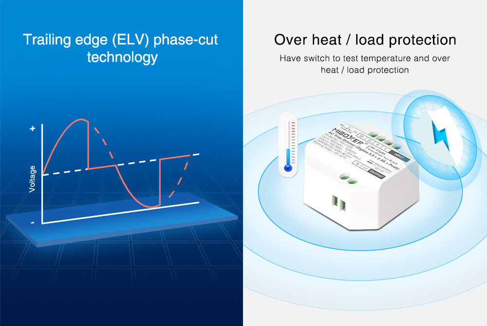 Mi-Light TRI-C1 AC Triac Dimmer (2.4G + Push) - Image 4