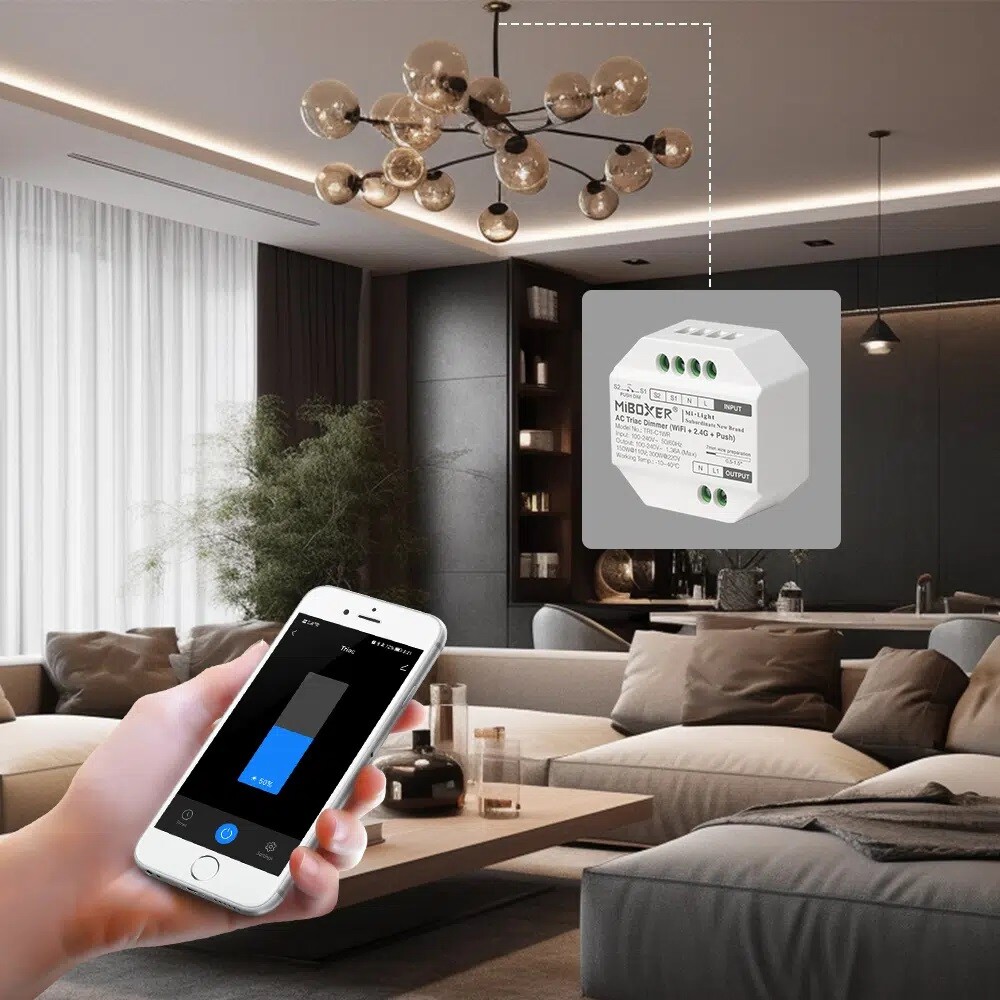 Mi-Light TRI-C1WR AC Triac Dimmer (WiFi + 2.4G + Push) - Image 3