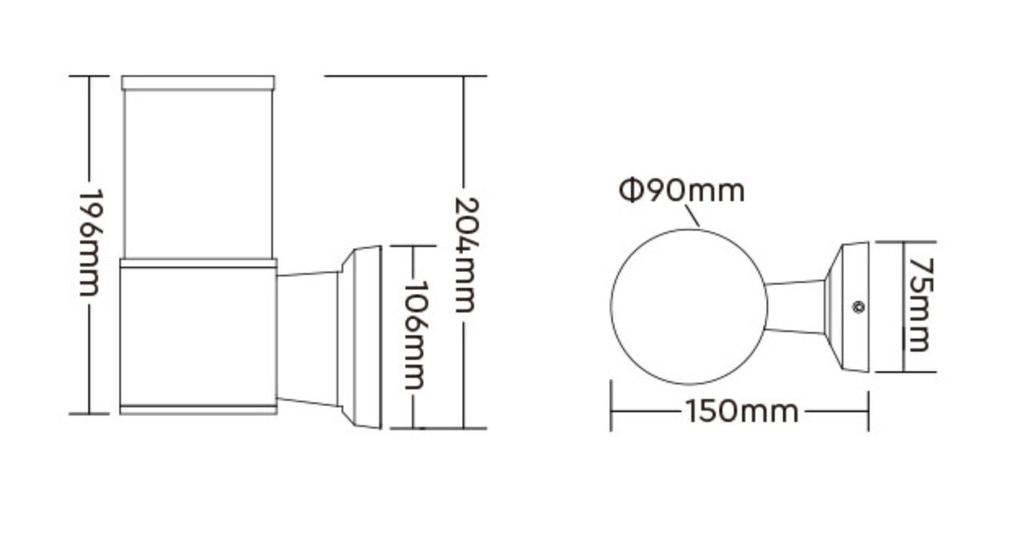 Mi-Light WA5-09R-ZL wall lamp 9W RGB+CCT DC24V (Zigbee 3.0) - Image 4