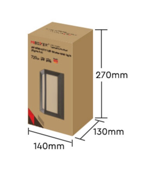 Mi-Light WA5-09S-ZL wall lamp 9W RGB+CCT DC24V (Zigbee 3.0) - Image 6