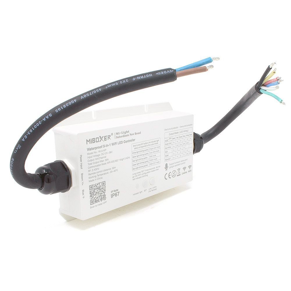 Mi-Light WL5-WP Waterproof 5 in 1 LED Strip Controller (WiFi+2.4GHz) - Image 4