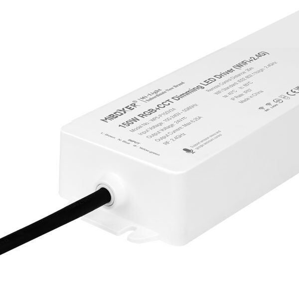 Mi-light WP5-P150V24 150W RGB+CCT Dimming LED Driver IP67 (WiFi+2.4G+DMX512) - Image 2