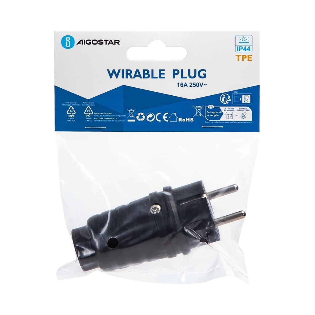 16A wirable plug, black - Image 4