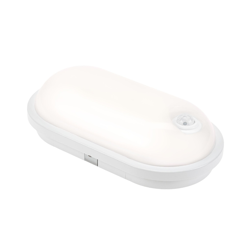 Oval LED ceiling/wall lamp with IP54 20W 4000K PIR sensor - Image 2