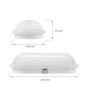 Oval LED ceiling/wall lamp with IP54 20W 4000K PIR sensor - Image 3
