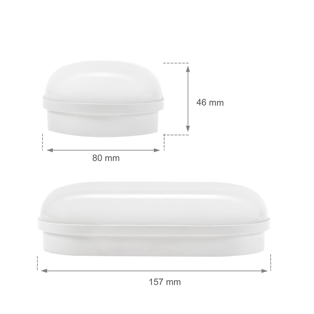 Oval LED ceiling/wall lamp with IP54 8W 4000K - Image 2