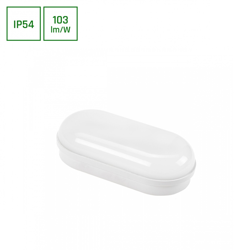 Oval LED ceiling/wall lamp with IP54 8W 4000K - Image 3