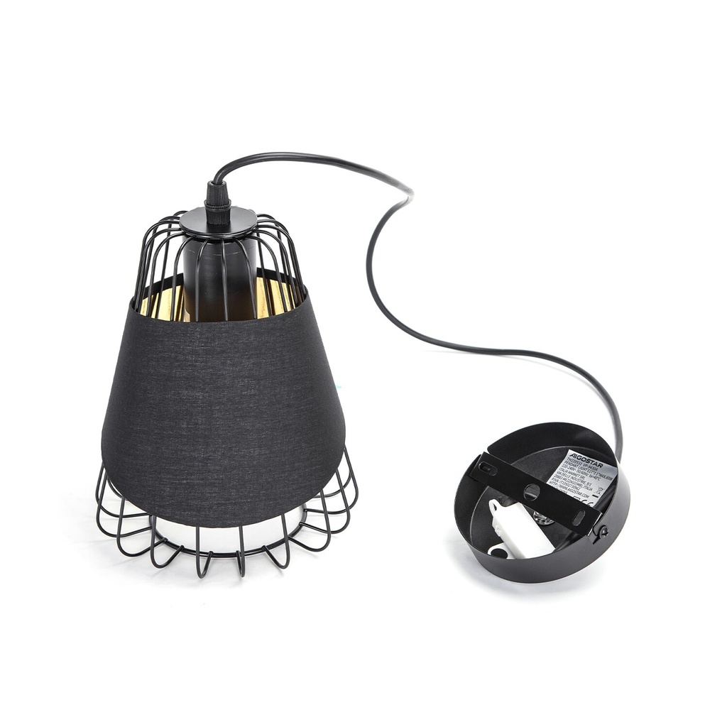 Pendant light with iron frame, E27 - Image 2