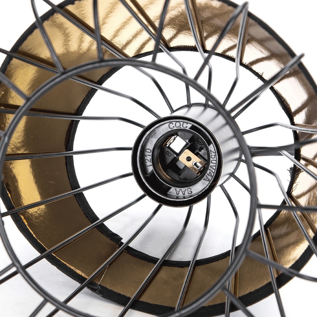 Pendant light with iron frame, E27 - Image 3
