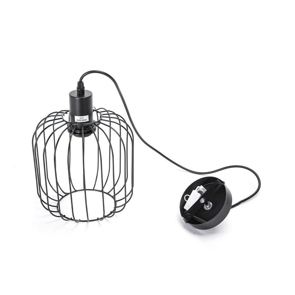 Pendant light with iron frame, E27 - Image 3